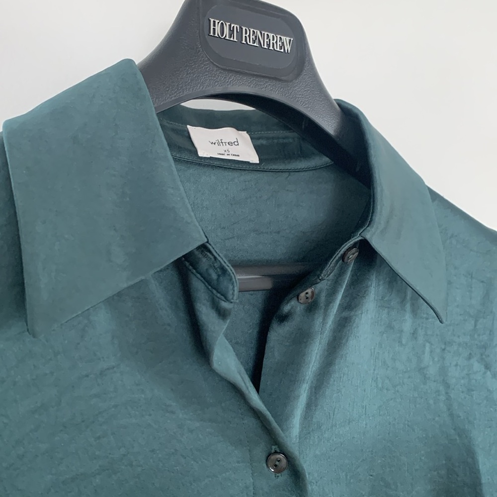 PRICE DROP Aritzia Wilfred Satin Shirt Dress (Literacy Similar)